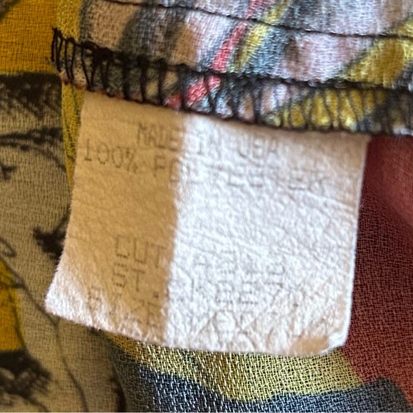 VINTAGE CLINE-KOLAREK SHIRT IN GREEK BAROQUE VERSACE PRINT - Picture 5 of 5